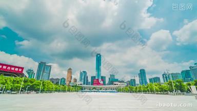 广州中信广场天空云流大范围延时动态延时摄影